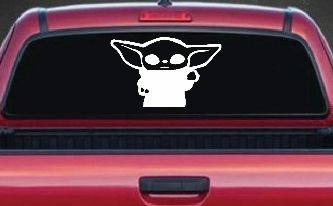 Baby Yoda Parody Car or Truck Window Decal Sticker
