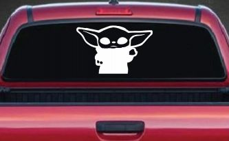 Baby Yoda Parody Car or Truck Window Decal Sticker