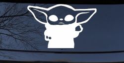 Baby Yoda Parody Car or Truck Window Decal Sticker