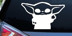 Baby Yoda Parody Car or Truck Window Decal Sticker