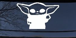 Baby Yoda Parody Car or Truck Window Decal Sticker