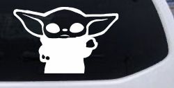 Baby Yoda Parody Car or Truck Window Decal Sticker
