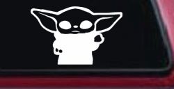 Baby Yoda Parody Car or Truck Window Decal Sticker