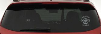 Proud Navy Nephew With Navy Anchor Logo Military Car or Truck Window Decal Sticker (Telegrey)