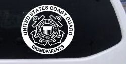 United States Coast Guard Grandparents Military Car or Truck Window Decal Sticker