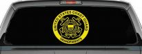 United States Coast Guard Grandparents Military Car or Truck Window Vinyl Decal Sticker (Yellow)