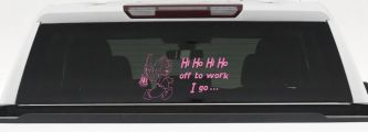 Dopey Dwarf Hi Ho Hi Ho Off to Work I Go Cartoons Car or Truck Window Decal Sticker (Pink)