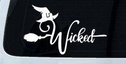 Wicked Witch Hat and Broom Car or Truck Window Decal Sticker