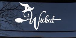 Wicked Witch Hat and Broom Car or Truck Window Decal Sticker