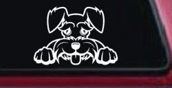 Shaggy Dog Head with Tongue Out Car or Truck Window Decal Sticker