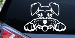 Shaggy Dog Head with Tongue Out Car or Truck Window Decal Sticker