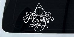 Deathly Hallows Always Sci Fi Car or Truck Window Decal Sticker