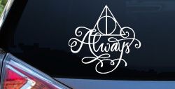 Deathly Hallows Always Sci Fi Car or Truck Window Decal Sticker
