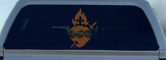 Immaculate Heart of Mary Christian Car or Truck Window Decal Sticker (Copper)