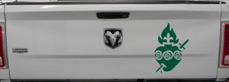 Immaculate Heart of Mary Christian Car or Truck Window Decal Sticker (Dark Green)