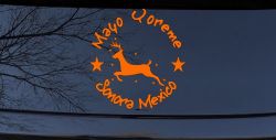 Mayo Yoreme Sonora Mexico Car or Truck Window Decal Sticker (Orange)