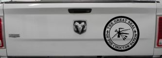 The Great Seal Of The Choctaw Nation Native American Indian Car or Truck Window Decal Sticker (Black)