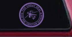 The Great Seal Of The Choctaw Nation Native American Indian Car or Truck Window Vinyl Decal Sticker (Purple)