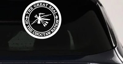 The Great Seal Of The Choctaw Nation Native American Indian Car or Truck Window Vinyl Decal Sticker