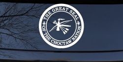 The Great Seal Of The Choctaw Nation Native American Indian Car or Truck Window Decal Sticker