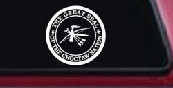 The Great Seal Of The Choctaw Nation Native American Indian Car or Truck Window Decal Sticker