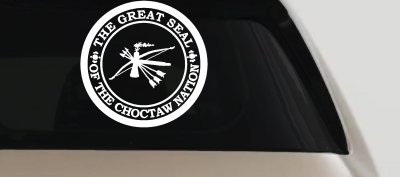 The Great Seal Of The Choctaw Nation Native American Indian Car or Truck Window Vinyl Decal Sticker