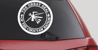 The Great Seal Of The Choctaw Nation Native American Indian Car or Truck Window Vinyl Decal Sticker