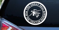 The Great Seal Of The Choctaw Nation Native American Indian Car or Truck Window Decal Sticker