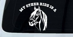 My other ride is a Horse Western Car or Truck Window Decal Sticker