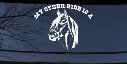 My other ride is a Horse Western Car or Truck Window Decal Sticker