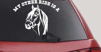 My other ride is a Horse Western Car or Truck Window Vinyl Decal Sticker