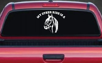 My other ride is a Horse Western Car or Truck Window Decal Sticker