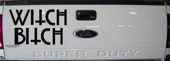 Witch Bitch Funny Car or Truck Window Decal Sticker (Black)
