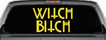 Witch Bitch Funny Car or Truck Window Decal Sticker (Yellow)