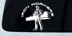 Iron Workers Union Car or Truck Window Decal Sticker