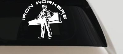 Iron Workers Union Car or Truck Window Vinyl Decal Sticker
