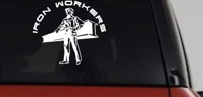 Iron Workers Union Car or Truck Window Vinyl Decal Sticker