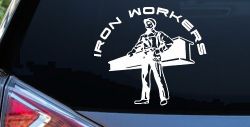 Iron Workers Union Car or Truck Window Decal Sticker