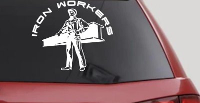 Iron Workers Union Car or Truck Window Vinyl Decal Sticker