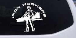 Iron Workers Union Car or Truck Window Decal Sticker