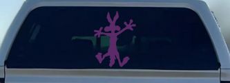 Wile E Coyote Splat For Dents Car or Truck Window Decal Sticker (Violet)
