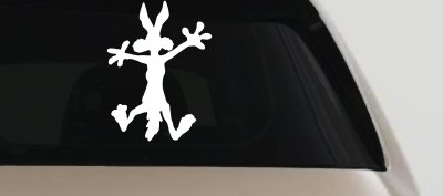 Wile E Coyote Splat For Dents Car or Truck Window Vinyl Decal Sticker