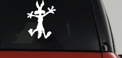Wile E Coyote Splat For Dents Car or Truck Window Vinyl Decal Sticker