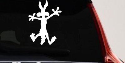 Wile E Coyote Splat For Dents Car or Truck Window Vinyl Decal Sticker