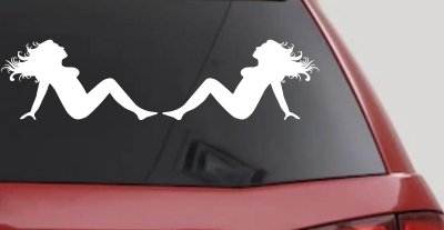 Thick Thicc Mud Flap Women Girls Car or Truck Window Vinyl Decal Sticker