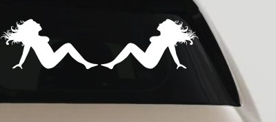 Thick Thicc Mud Flap Women Girls Car or Truck Window Vinyl Decal Sticker