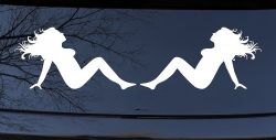 Thick Thicc Mud Flap Women Girls Car or Truck Window Decal Sticker