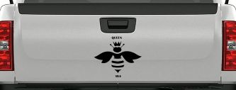 Queen Bee Homey Bee Car or Truck Window Vinyl Decal Sticker (Black)