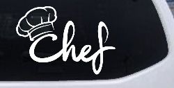 Chef with Hat Business Car or Truck Window Decal Sticker