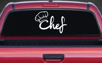 Chef with Hat Business Car or Truck Window Decal Sticker